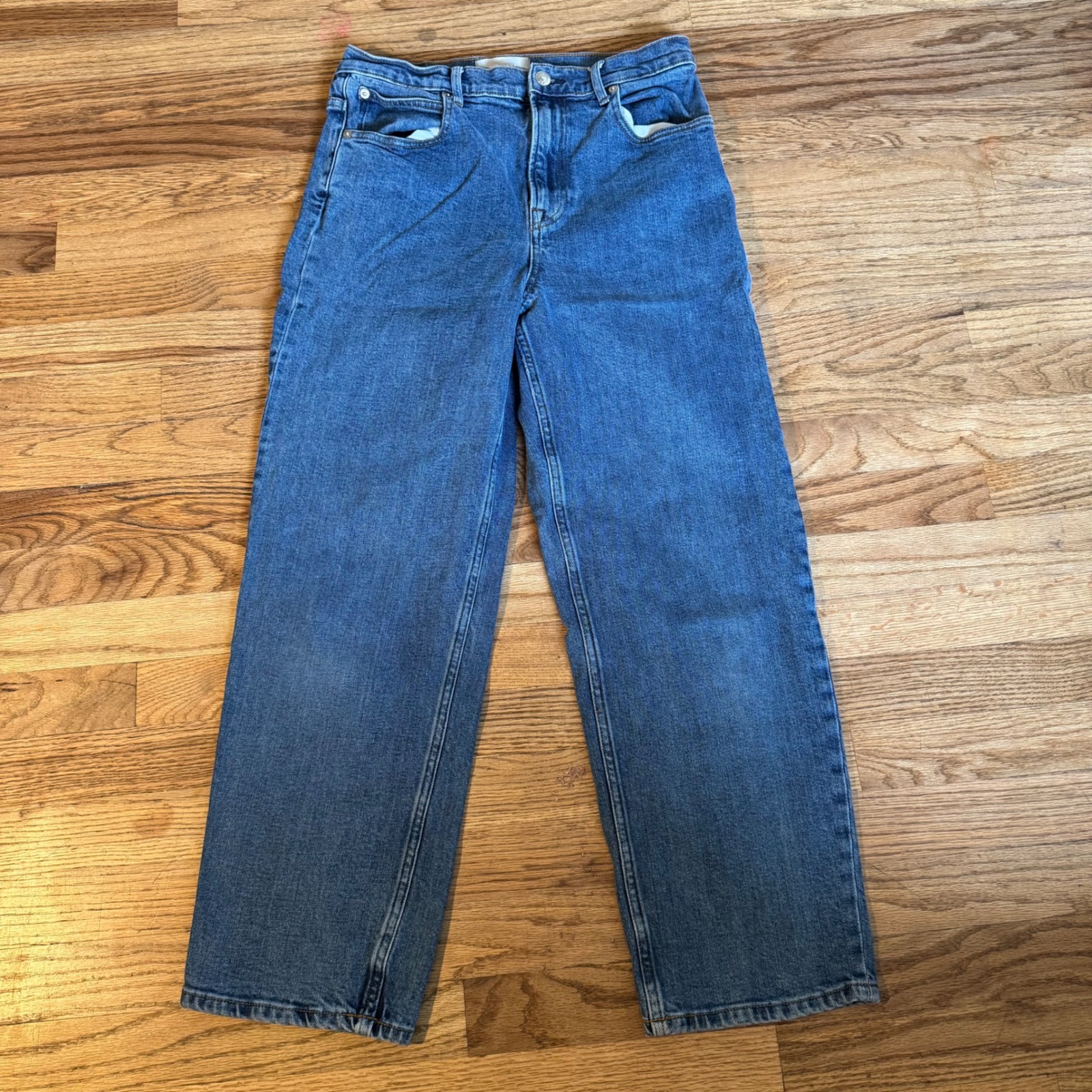 Everlane The Way High Jean Blue Wide Leg High Rise Denim Pants Size 29 Regular
